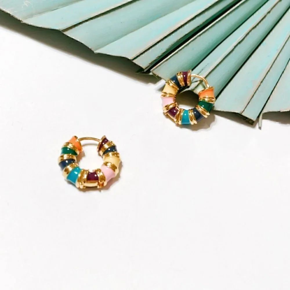 Multicolor hoop earrings  S93